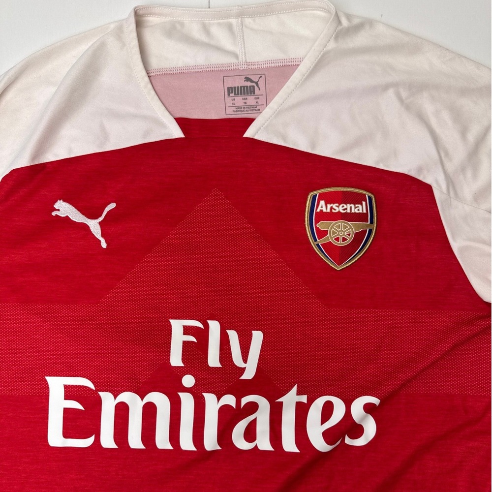 Puma Arsenal FC 2018-19 Home Jersey Red White Mens XL Fly Emirates Soccer Shirt - Picture 3 of 12